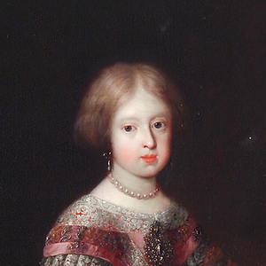 Ausschnitt des Gemäldes von Maria Elisabeth (1680-1741) von vermutlich von Charles Brendel. Um 1684.