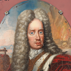 Ausschnitt des Gemäldes des Kaiser Joseph I (1678-1711) von einem unbekannten Künstler. Datiert 1705. 