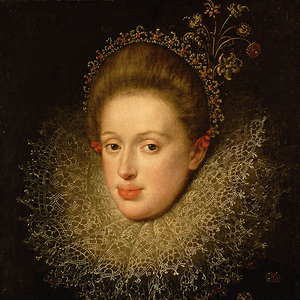 Kaiserin Anna von Tirol / Kunsthistorisches Museum Wien, Austria Ausschnitt des Gemäldes der Kaiserin Anna (1585-1618) von Hans von Aachen. Datiert 1604.